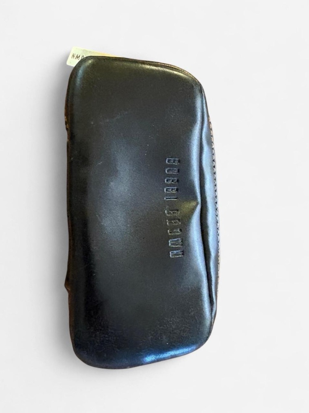 Bobbi Brown Black Leather Cosmetic Zip Pouch
